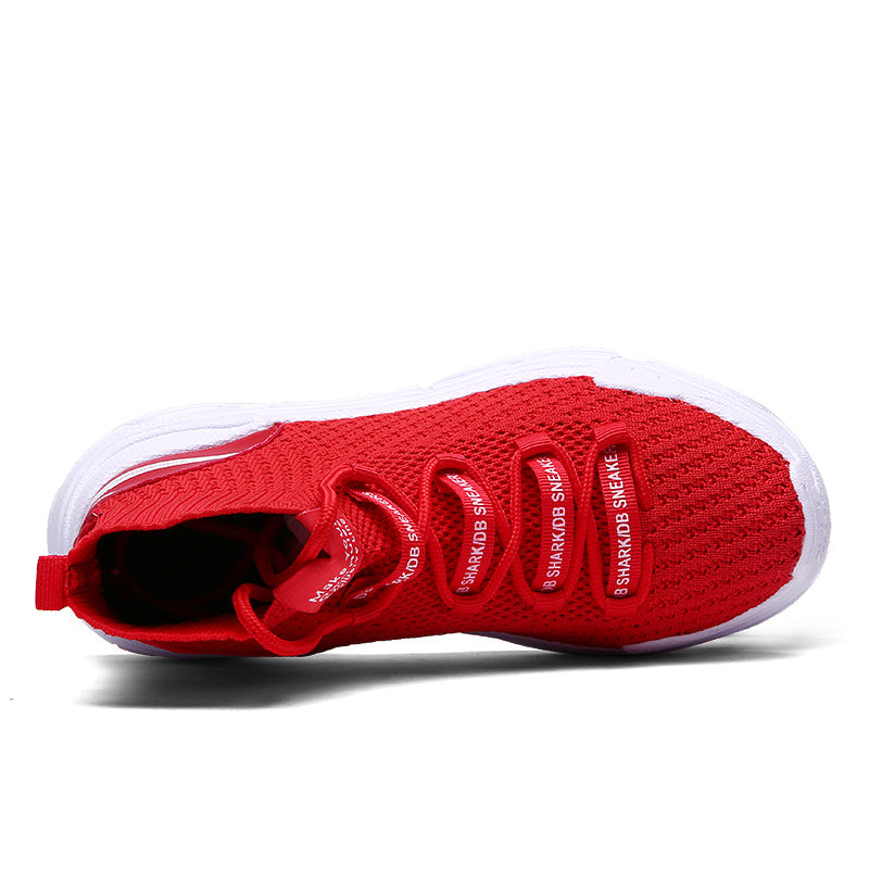 Men's Red Height-Increasing Elevator Sneakers