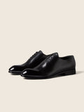 Black Leather Vienna Oxford Shoes