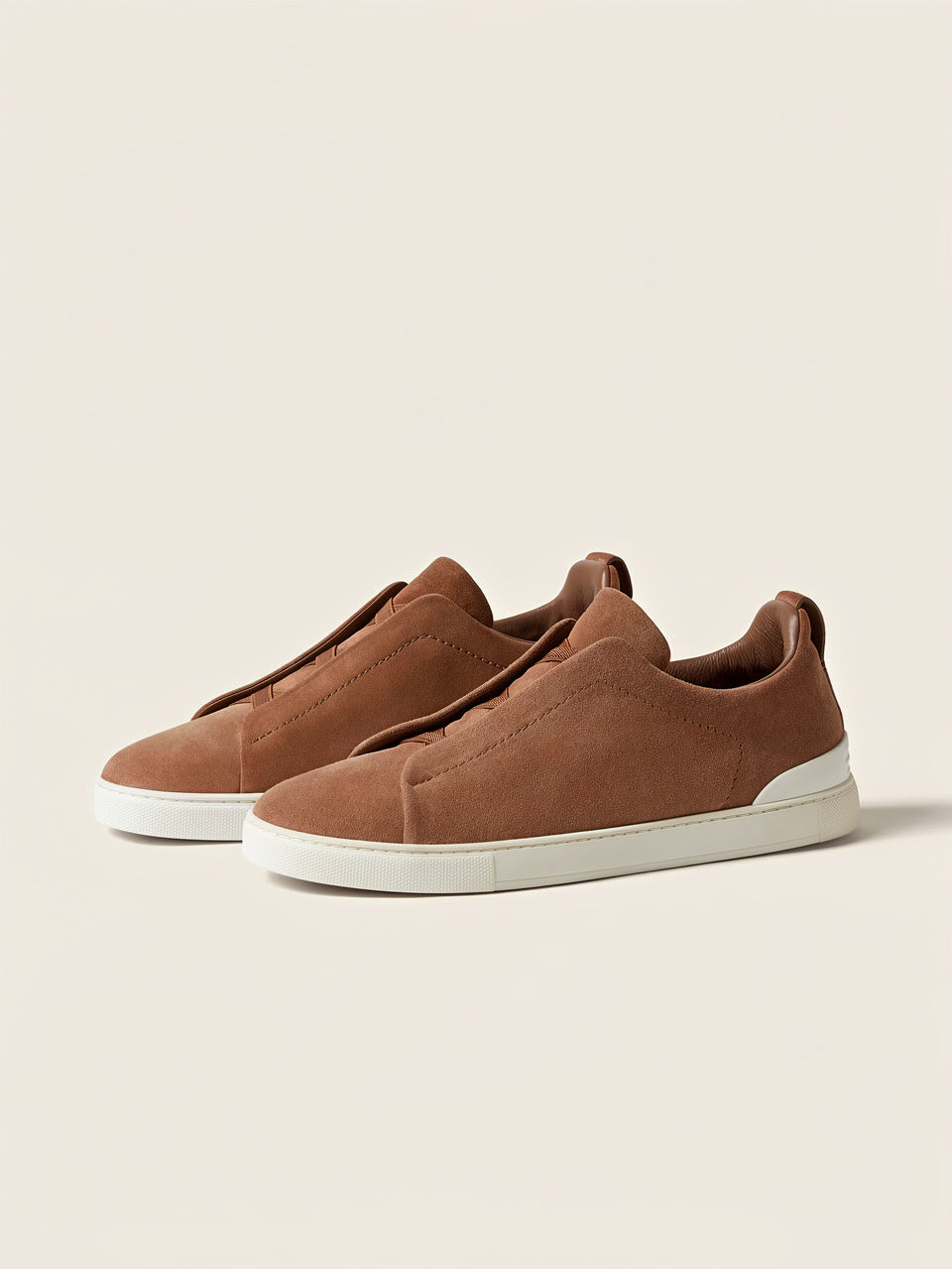 Dark Beige Suede T.S. Sneakers