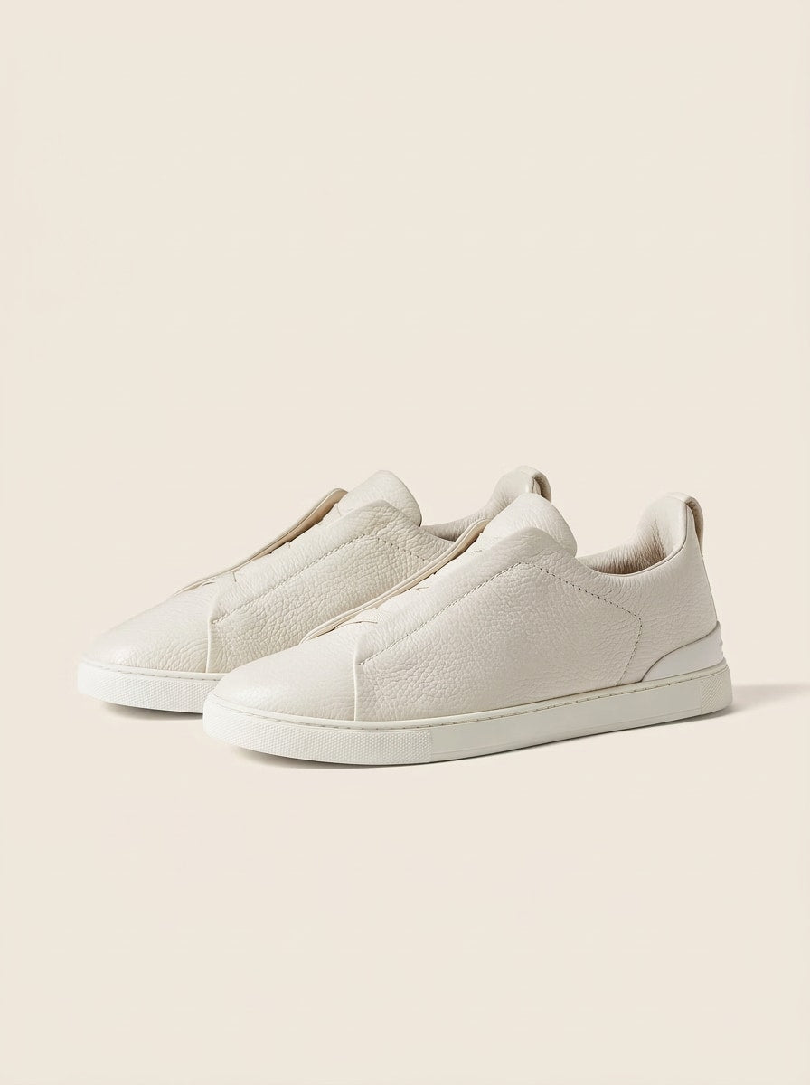 White Deerskin T.S. Sneakers