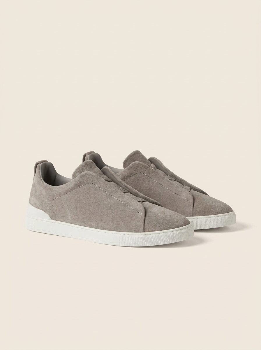 Grey Mélange Suede T.S. Sneakers