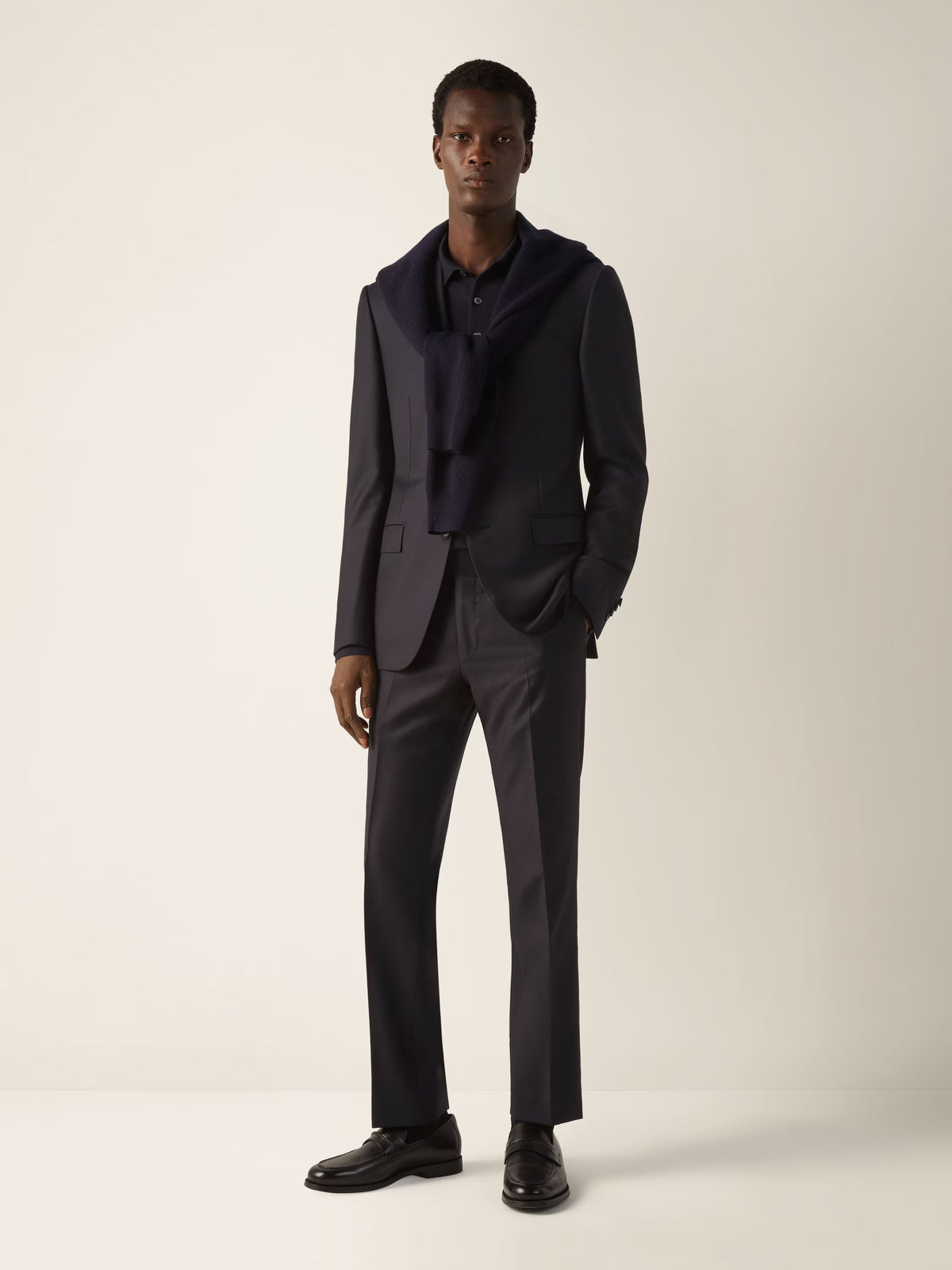Navy Blue T. Wool Suit