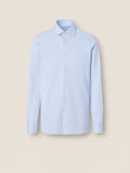 Light Blue Structured Micro-striped T.C. Cotton Shirt