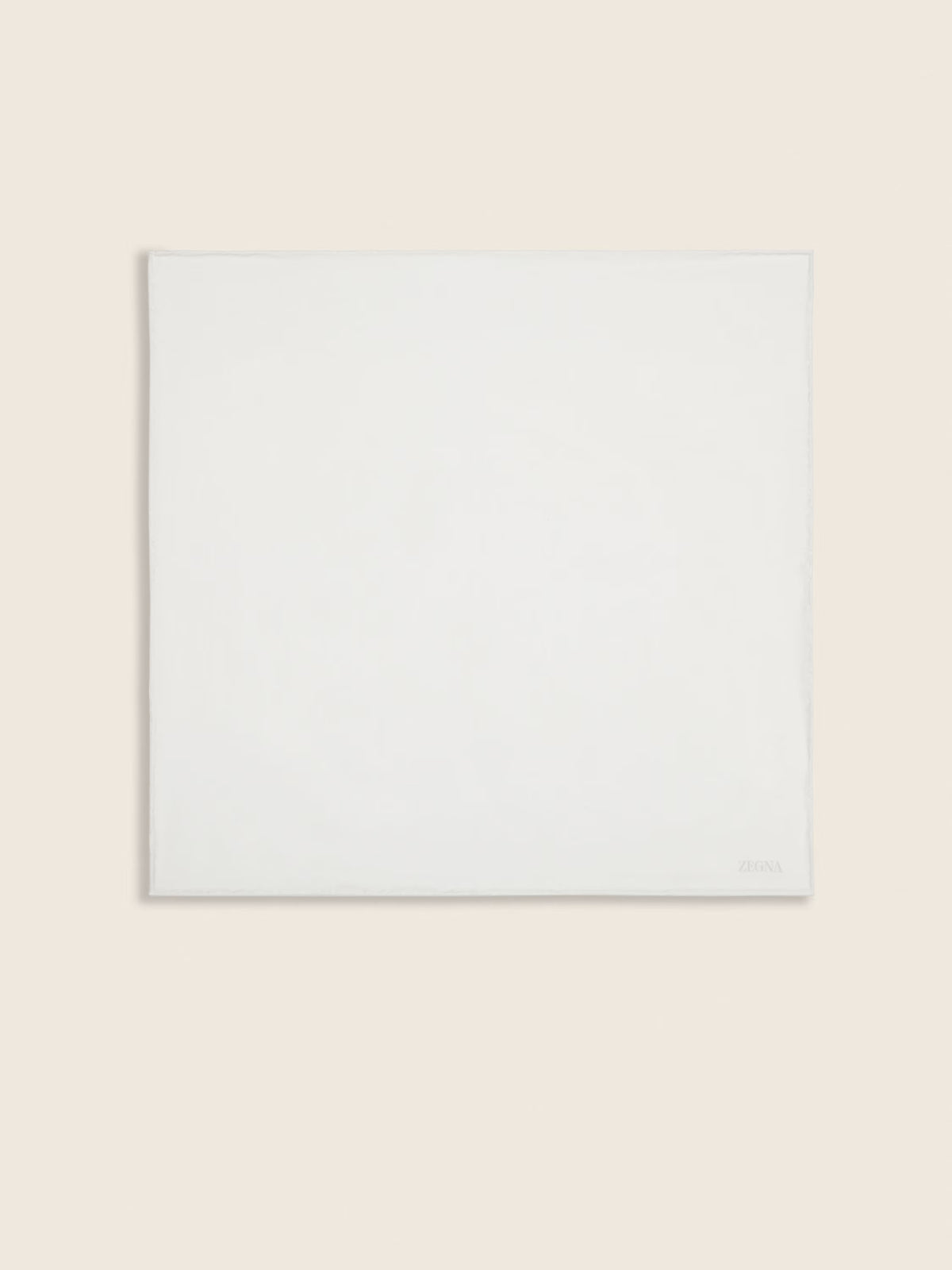 White Cotton and Silk Pocket Square