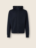 Navy Blue H.P. Wool Blend Full Zip Hoodie