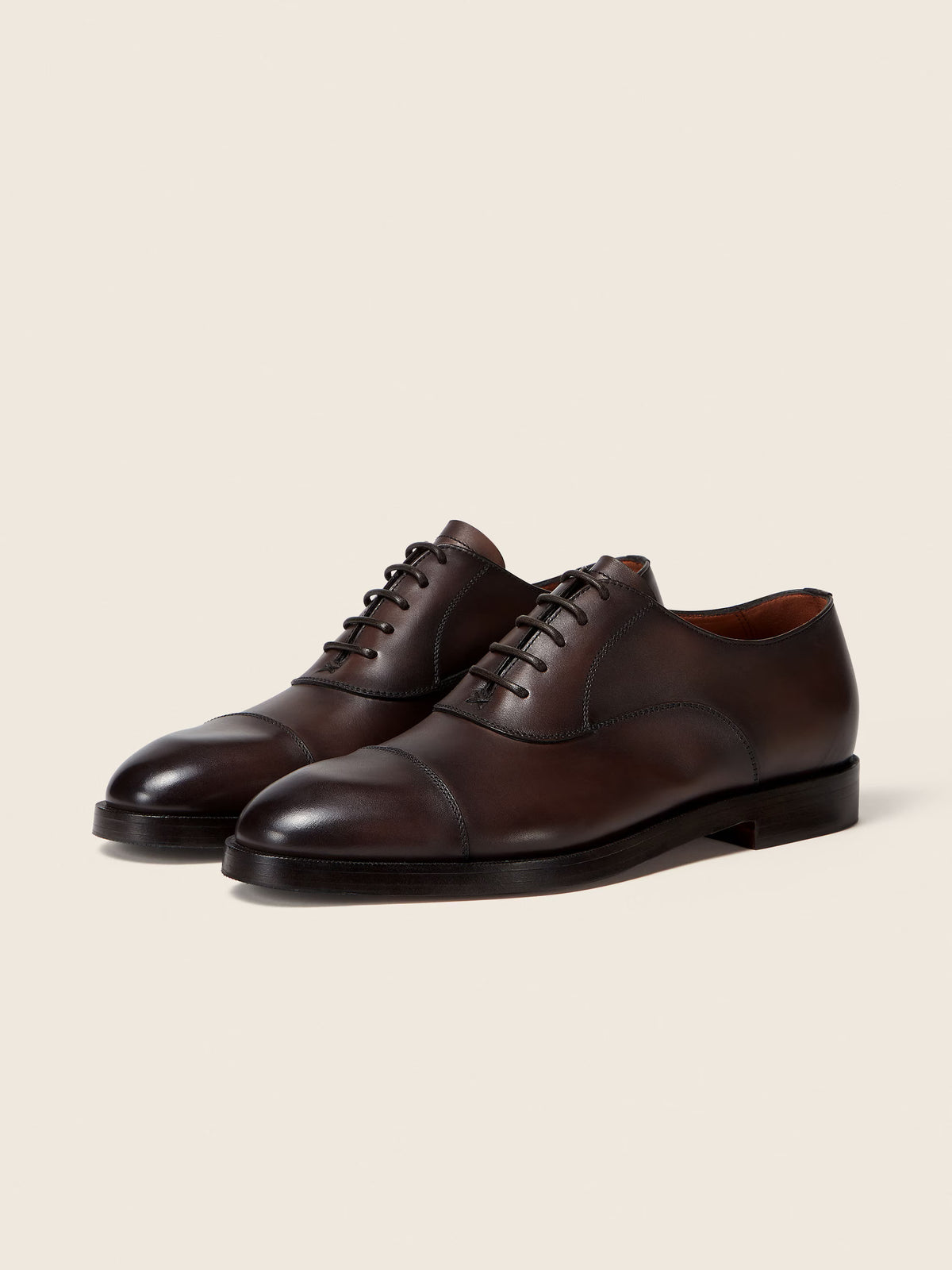 Brown Leather Oxford Shoes