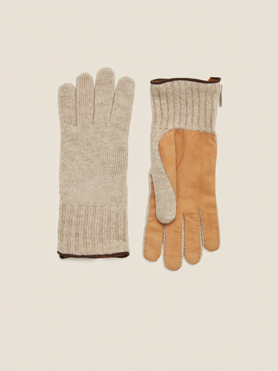 Beige O. Cashmere Gloves