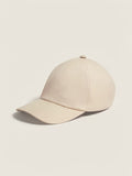 Light Beige O. Linen Baseball Cap