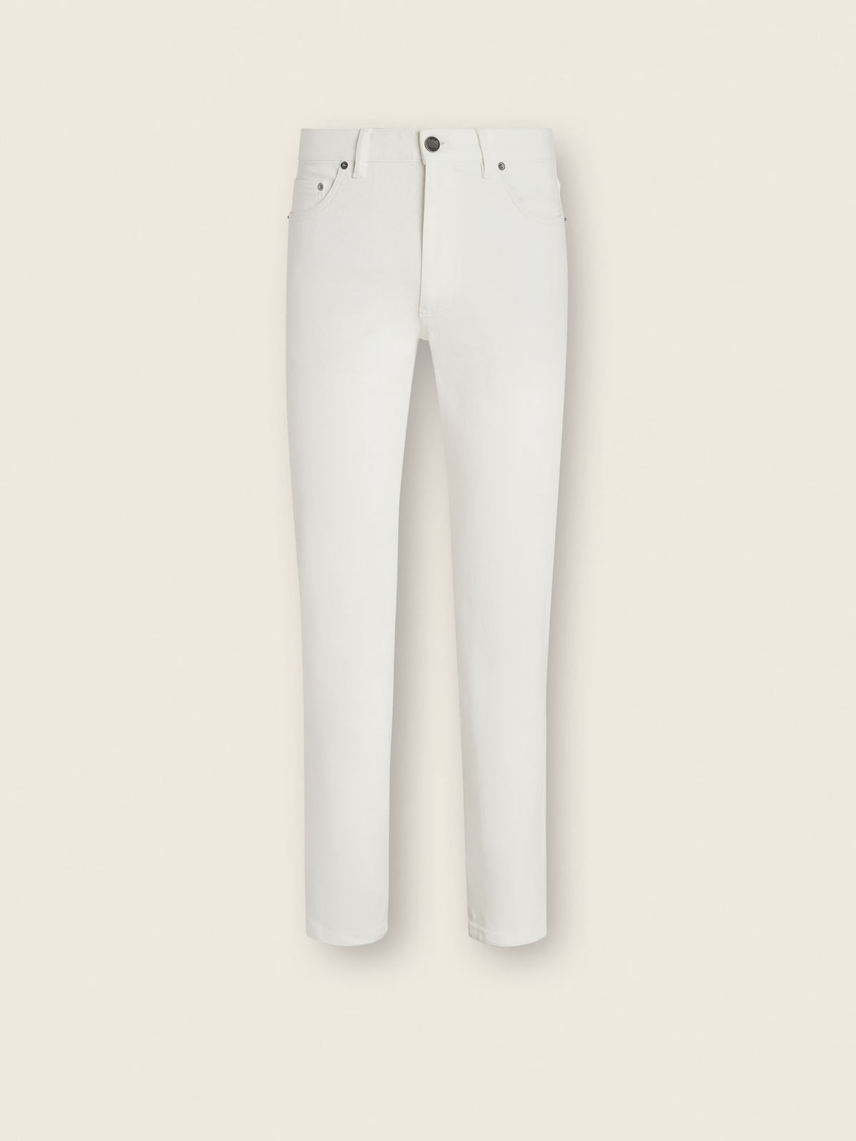 White Rinse-washed Stretch Cotton R. Jeans