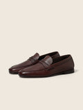 Light Brown Natural Grain Leather Moccasin Loafer