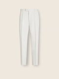 White Cotton and Wool Pants