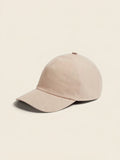 Beige O. Linen Baseball Cap