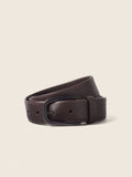 Dark Brown Natural Grain Leather Belt