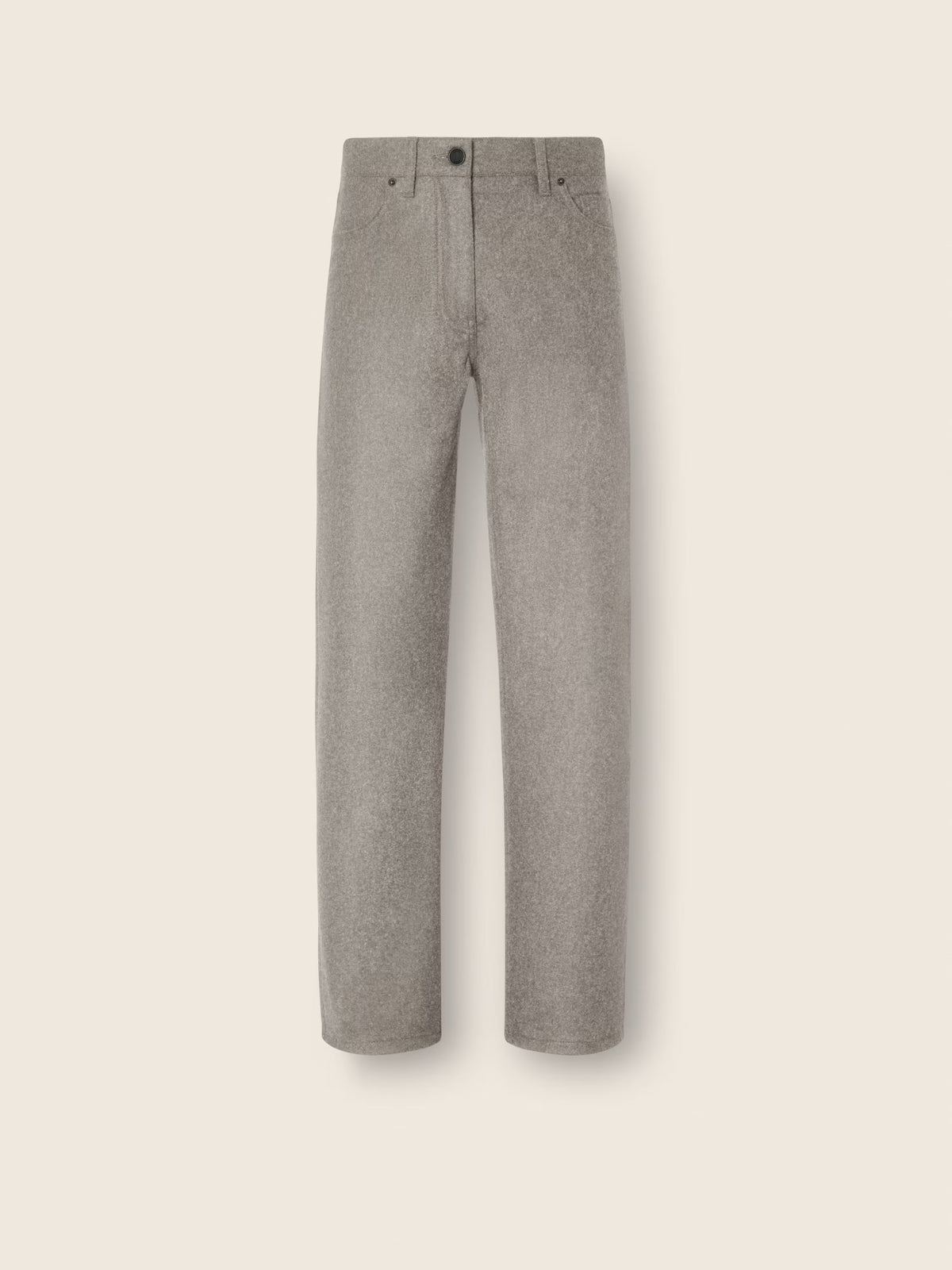Light Taupe Wool and Cashmere R. Pants