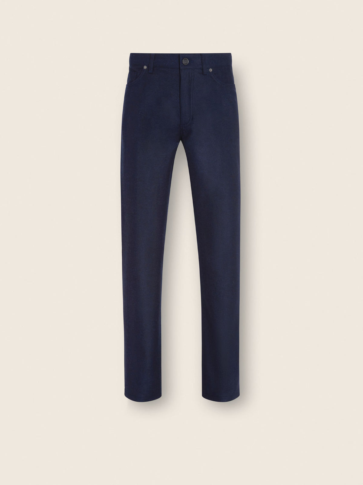 Dark Blue Wool and Cashmere R. Pants