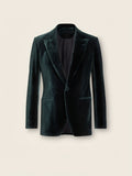 Dark Teal Blue Cotton Jacket