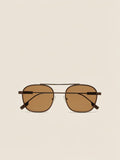 Dark Brown Orizzonte I Metal Sunglasses