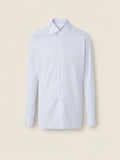 Light Avio Blue and White Striped 300 Cotton Shirt