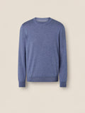 Lilac Mélange Silk Cashmere and Linen Crewneck