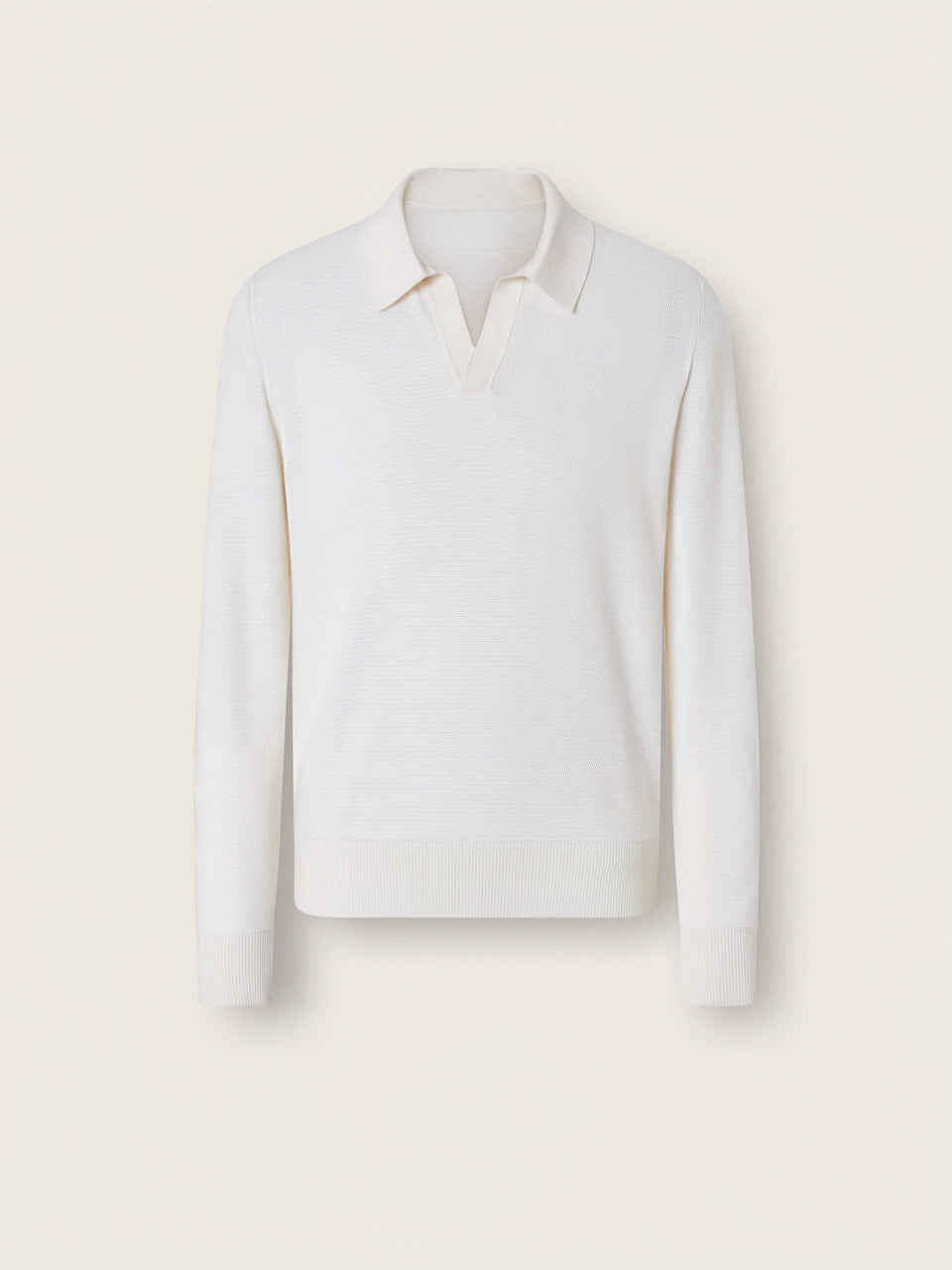 White Cashmere and Silk Polo Shirt