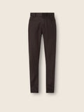 Dark Brown Stretch Cotton and Linen R. Pants