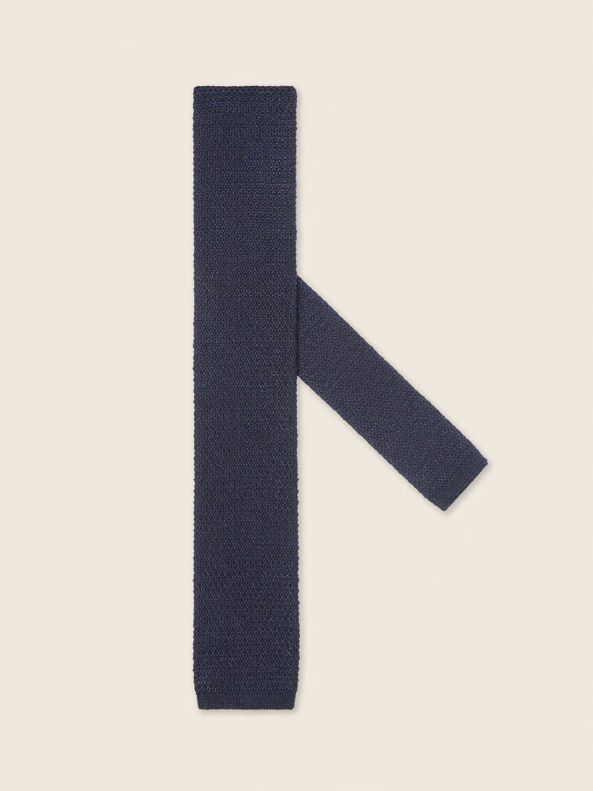 Navy Blue O. Linen Tie