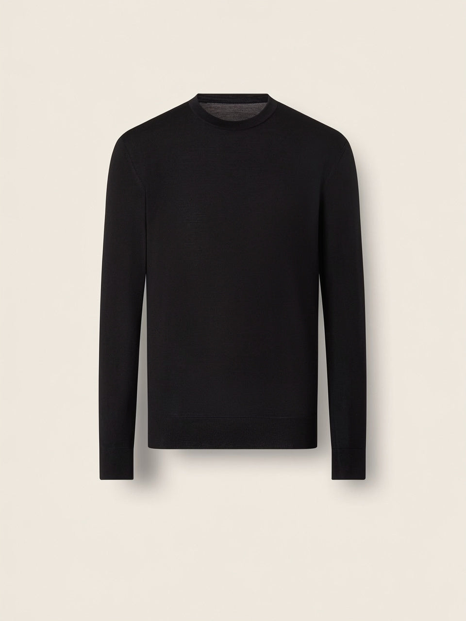 Black Wool Crewneck