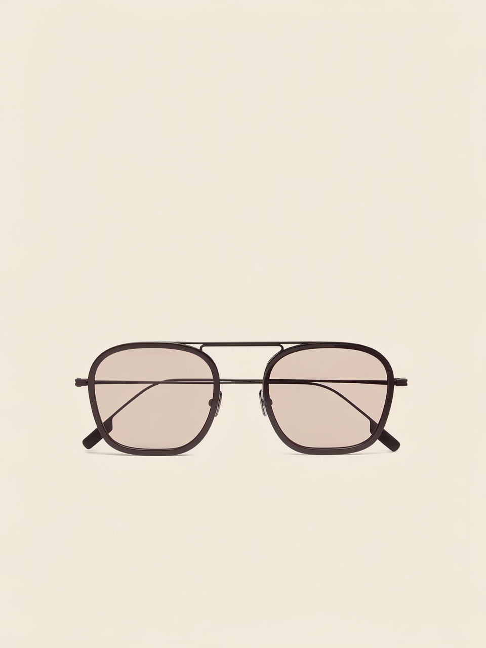 Dark Brown Orizzonte I Titanium Sunglasses