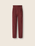 Dark Burgundy Cotton Pants
