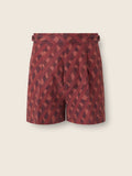 Dark Burgundy Linen Shorts