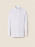White and Light Blue Micro-striped Cotton Shirt
