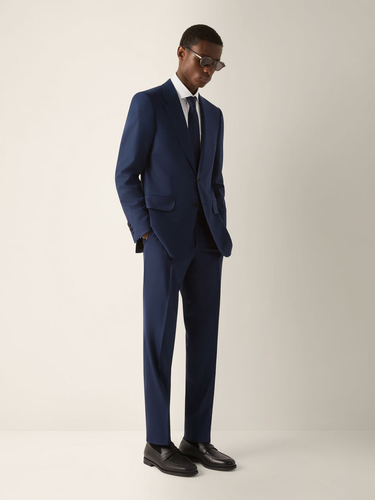 Navy Blue T. 120s Wool Suit
