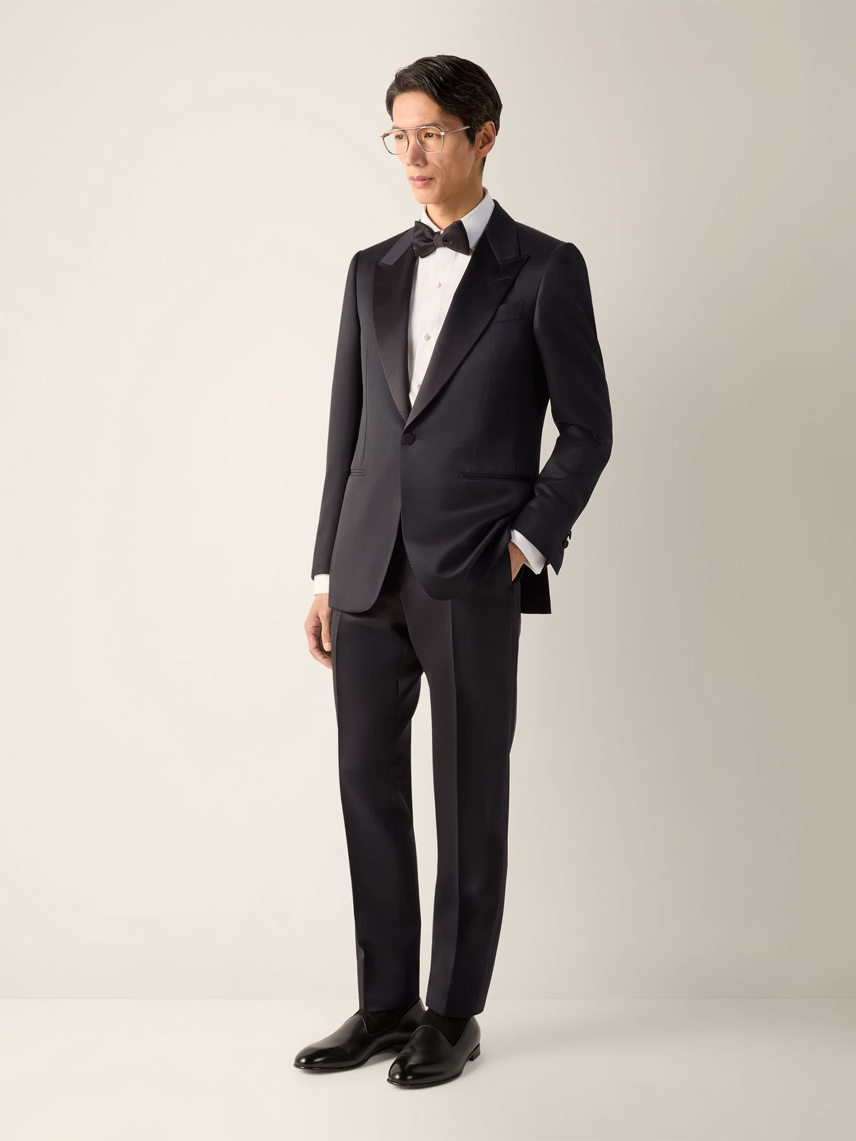 Black T. 120s Wool and Mohair Evening Suit