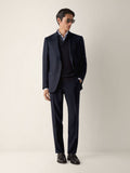 Navy Blue Wool Suit