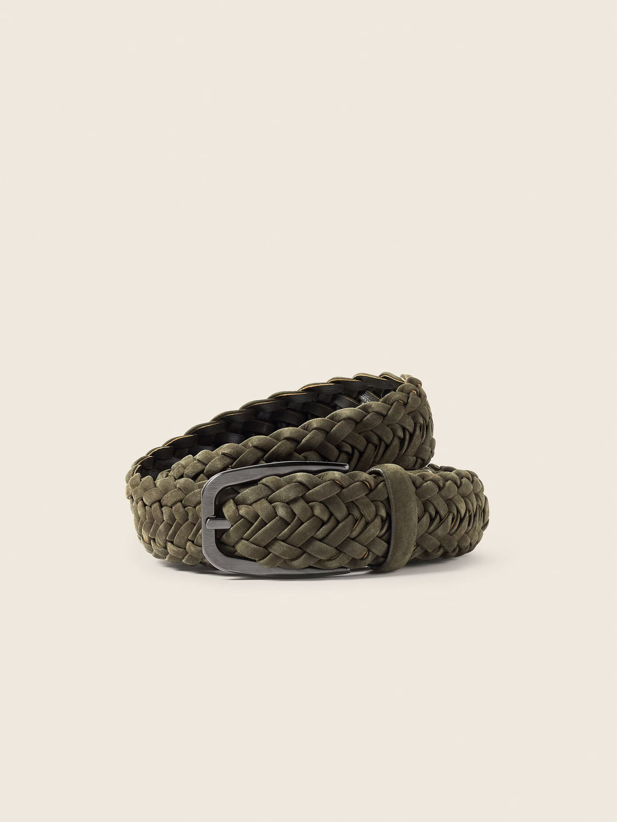 Dark Olive Green Nubuck Belt
