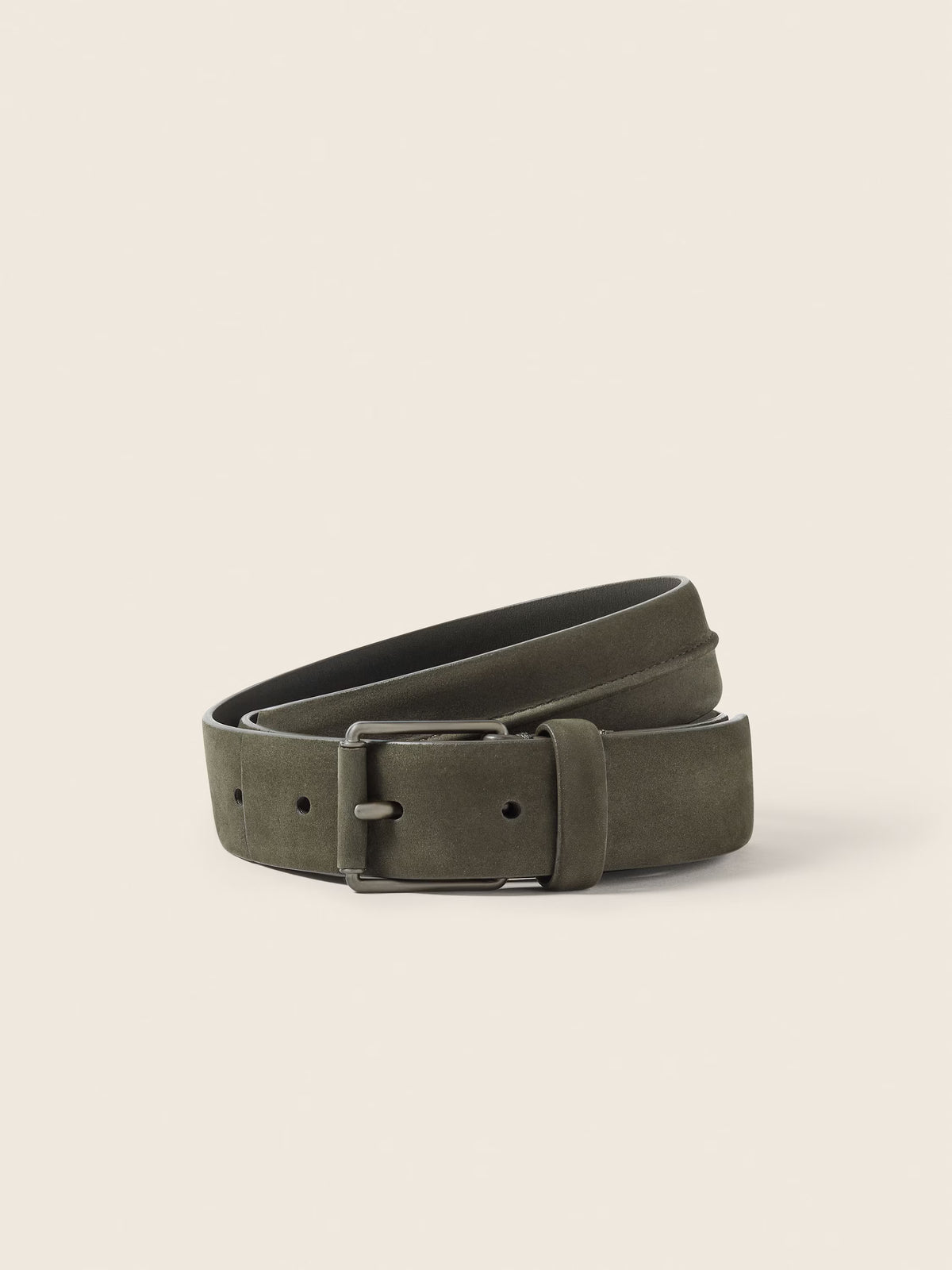 Dark Olive Green Nubuck Belt