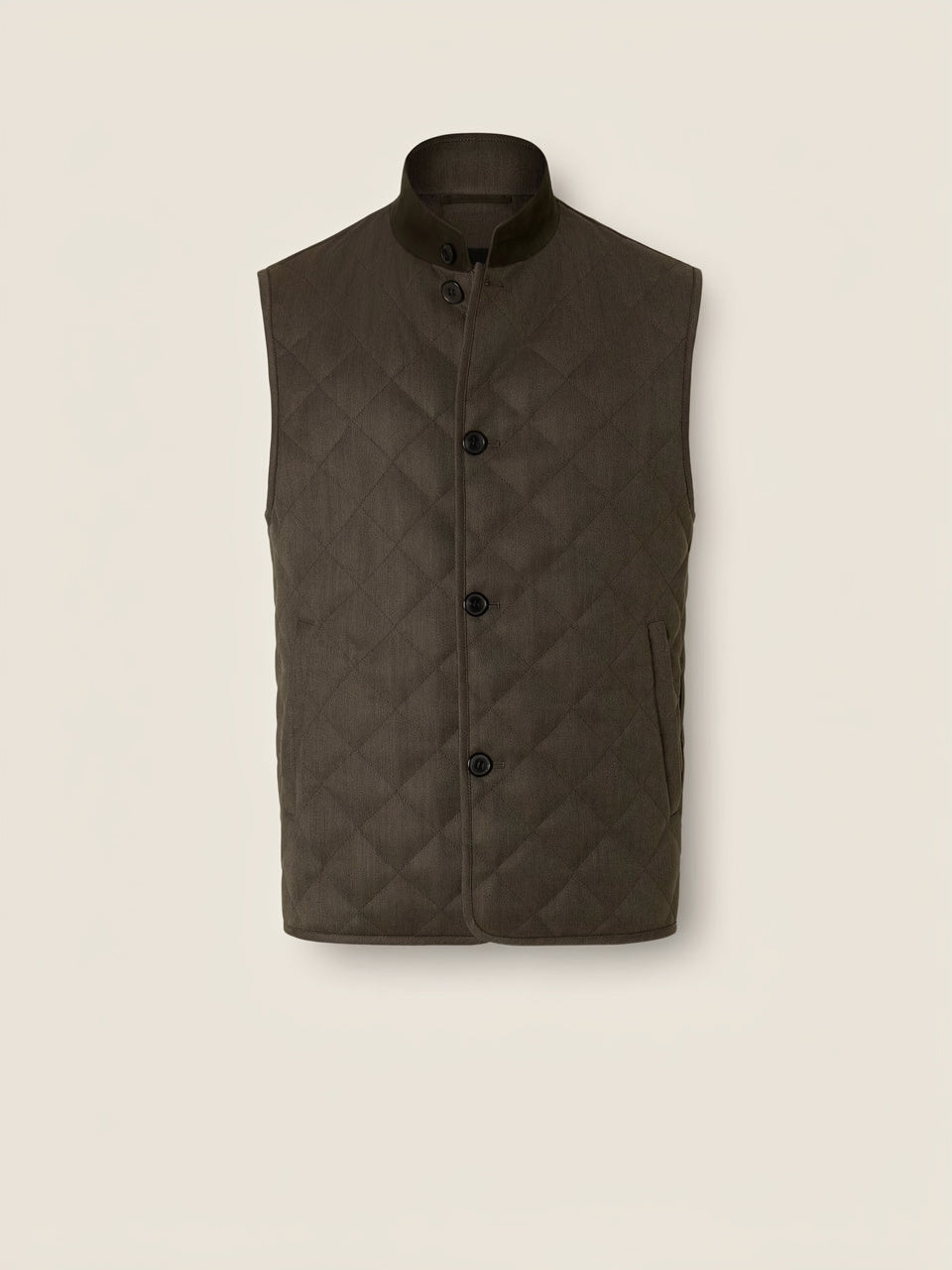 Dark Olive Green T. 15-Micron Wool Vest