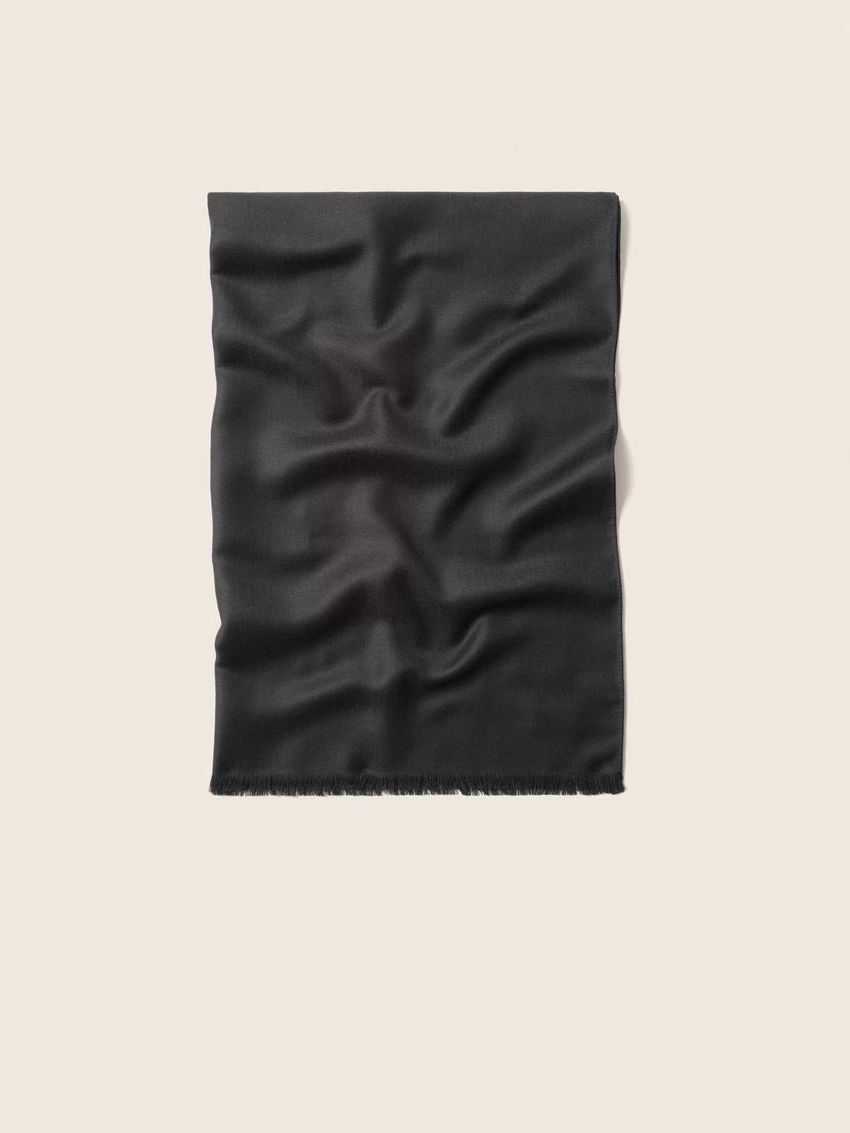 Dark Grey Wool and Cashmere Scarf