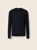 Navy Blue T. 15-Micron Wool Crewneck