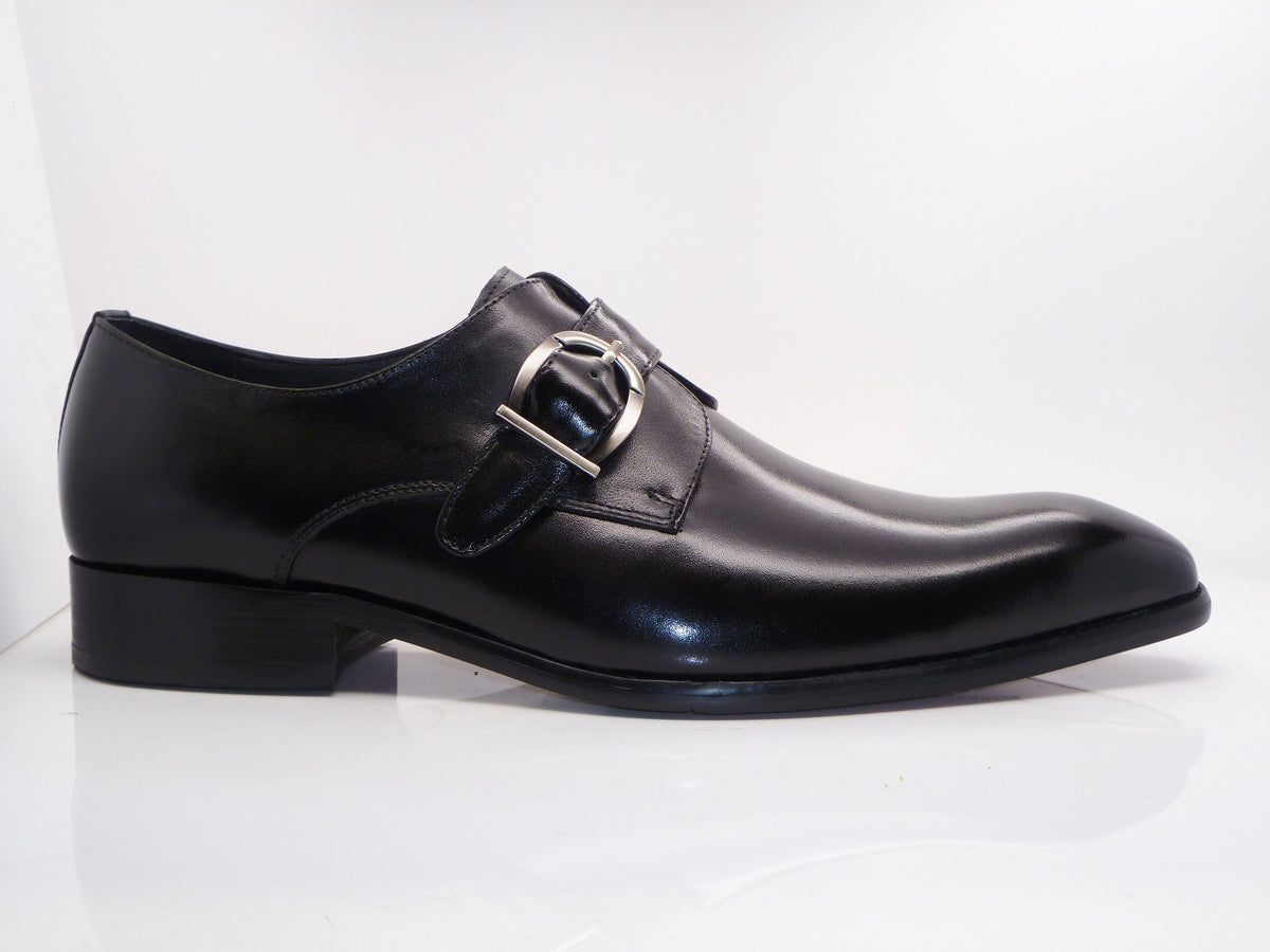 Carrucci Calfskin Monkstrap – Black