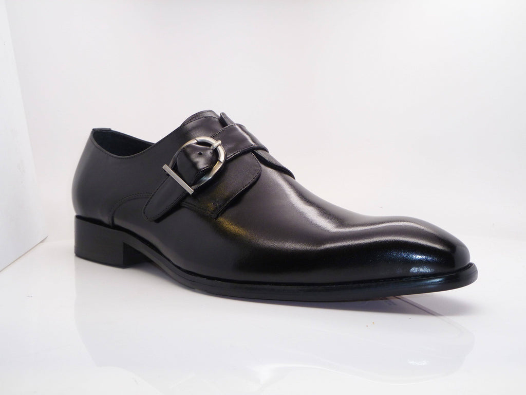 Carrucci Calfskin Monkstrap – Black
