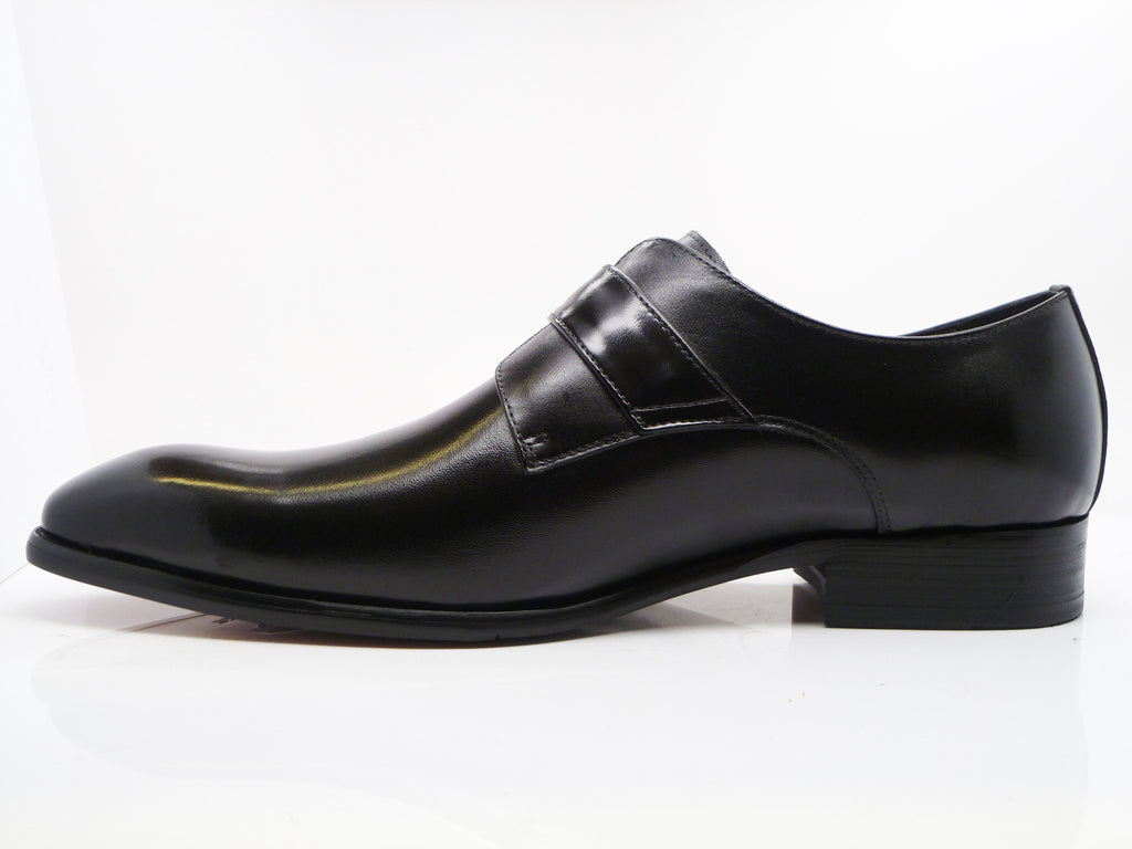 Carrucci Calfskin Monkstrap – Black