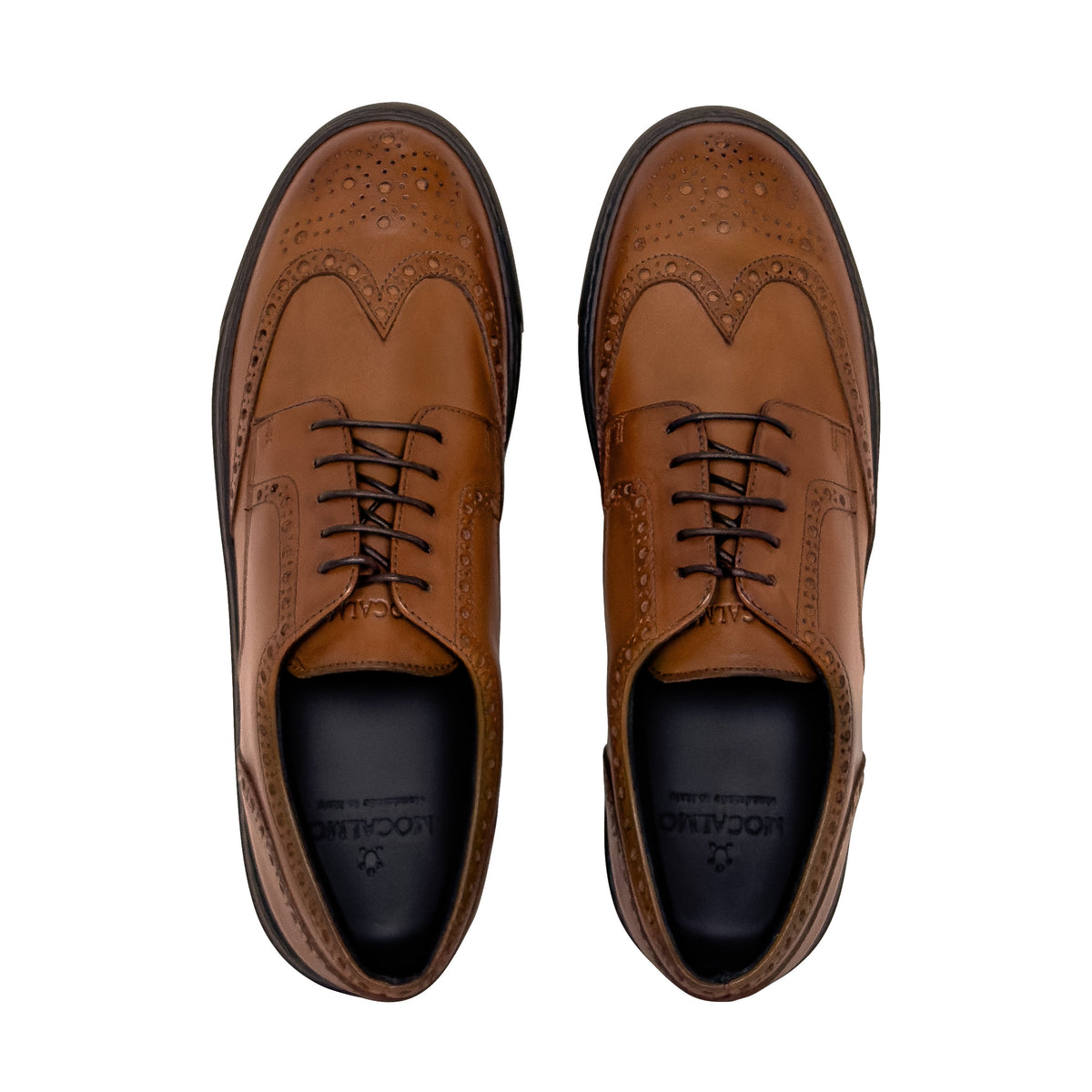 Men's Don Giovanni Wingtip Brogue Dress Sneakers – Cognac