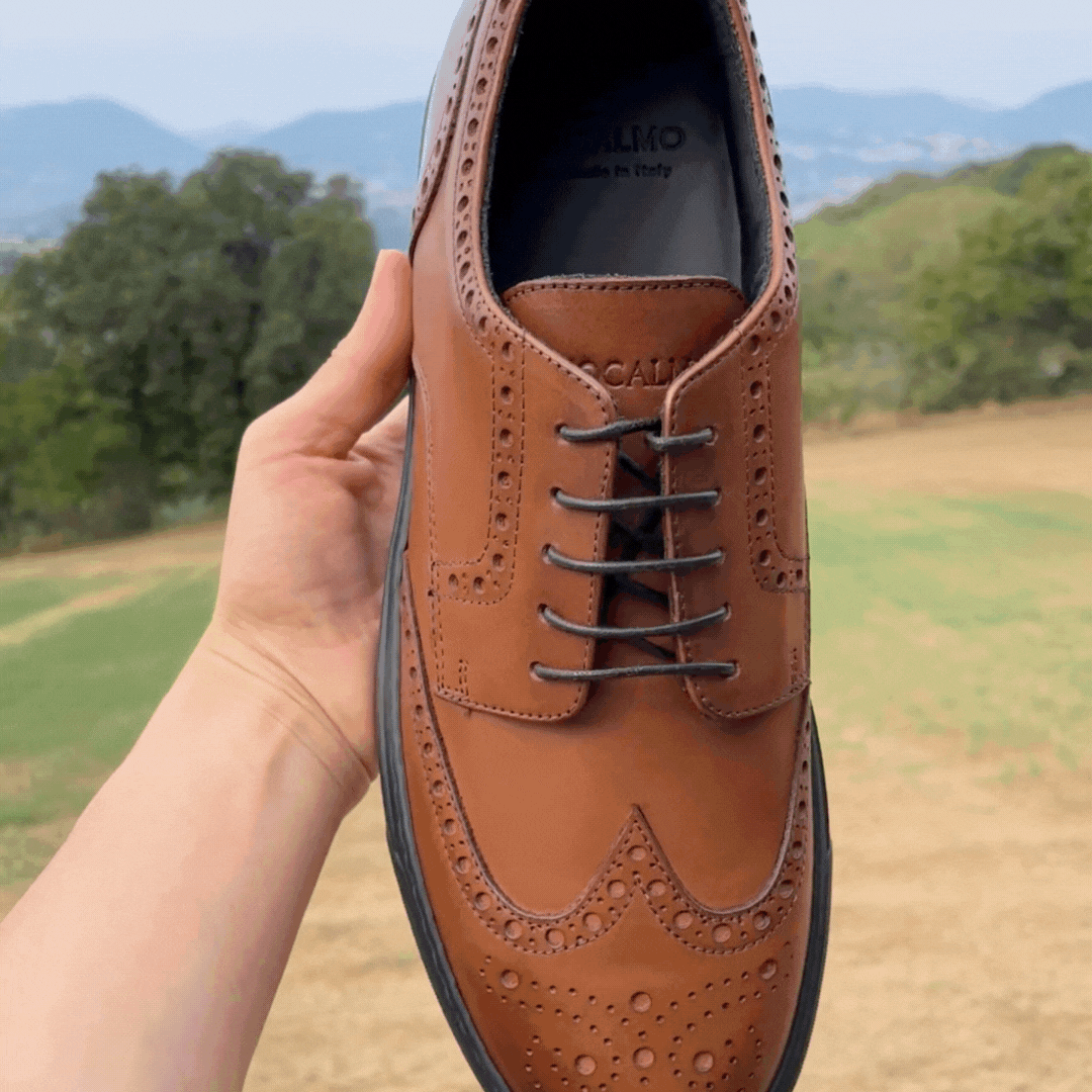Men's Don Giovanni Wingtip Brogue Dress Sneakers – Cognac