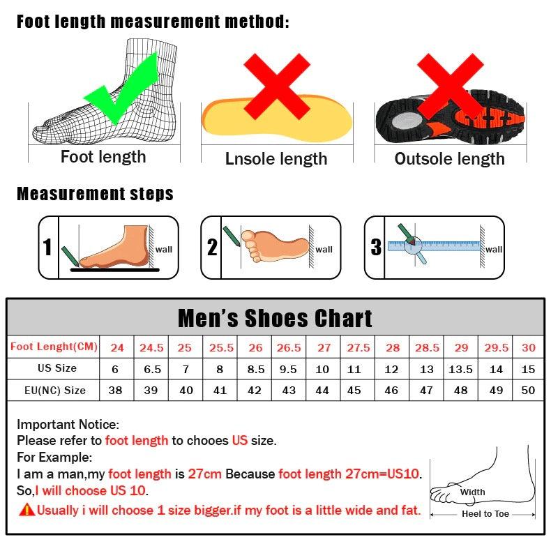 Men's Platform Casual Sneakers – Lightweight Slip-On Trainers